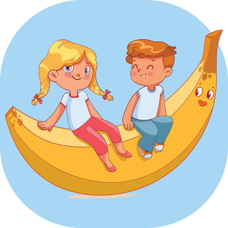 dzieci na bananie
